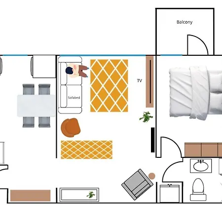Appartement Lovely Two-room With Balcony Near Bus- And Railwaystation